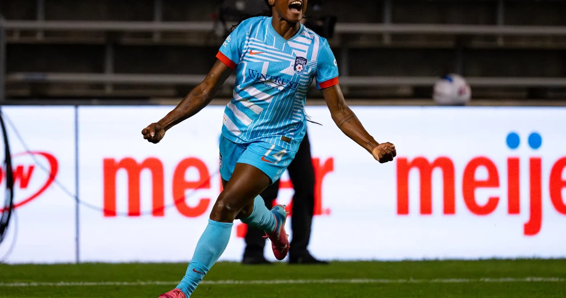 Jugadora de Chicago Red Stars celebrando un gol
