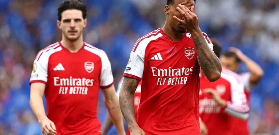 Jugadores de Arsenal tras el partido