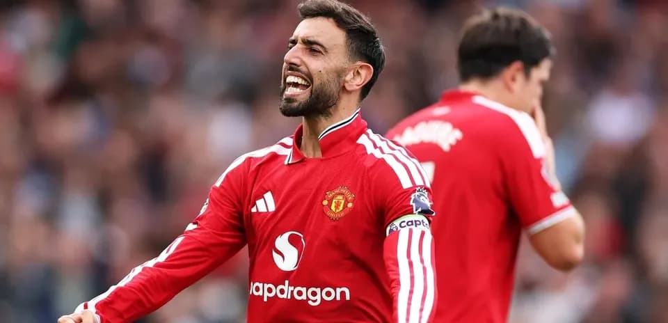 Bruno Fernandes celebrando durante un partido de fútbol