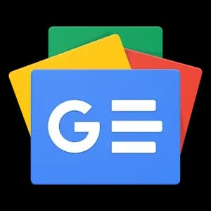 Logo de Google News con fondo colorido