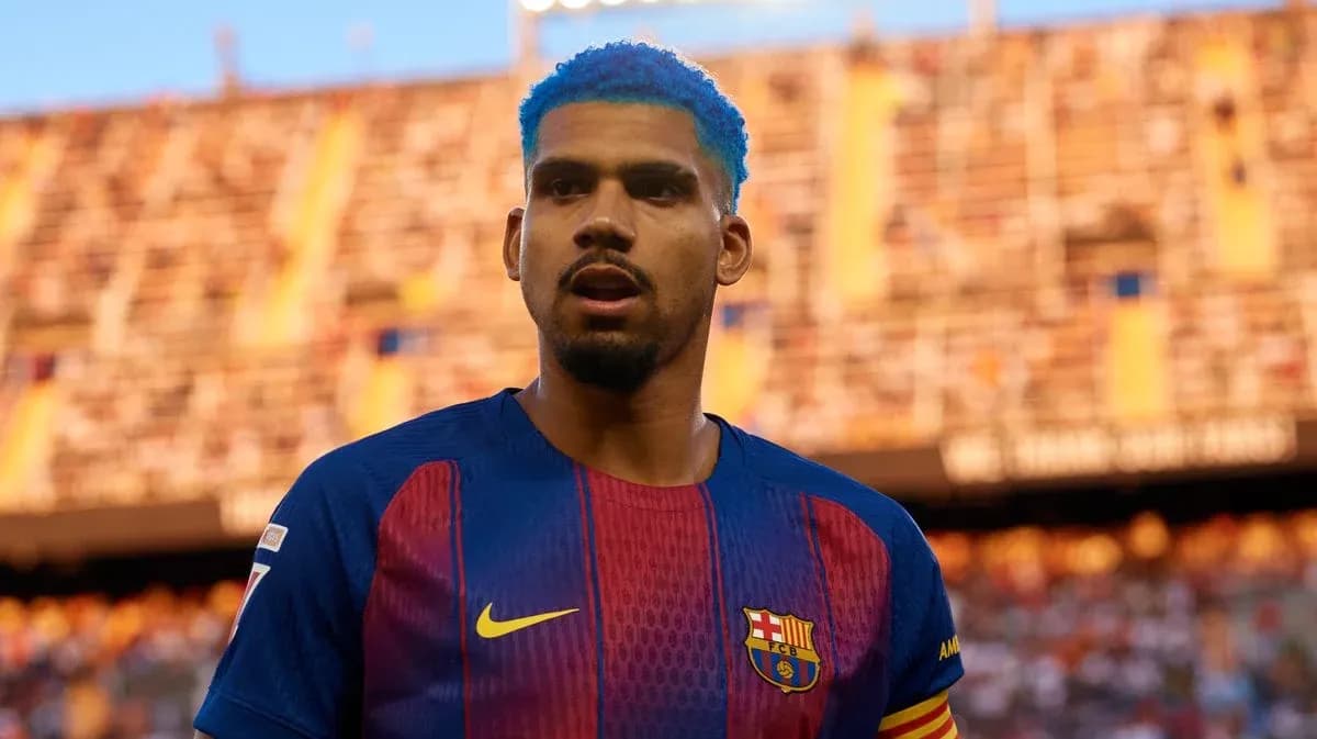 Jugador del FC Barcelona en el estadio durante partido