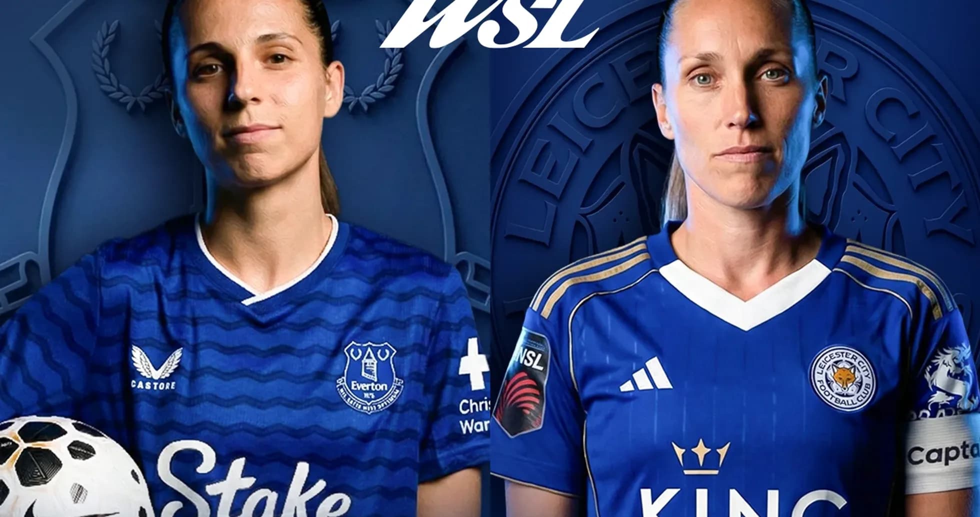 Jugadoras de Everton y Leicester City en la WSL