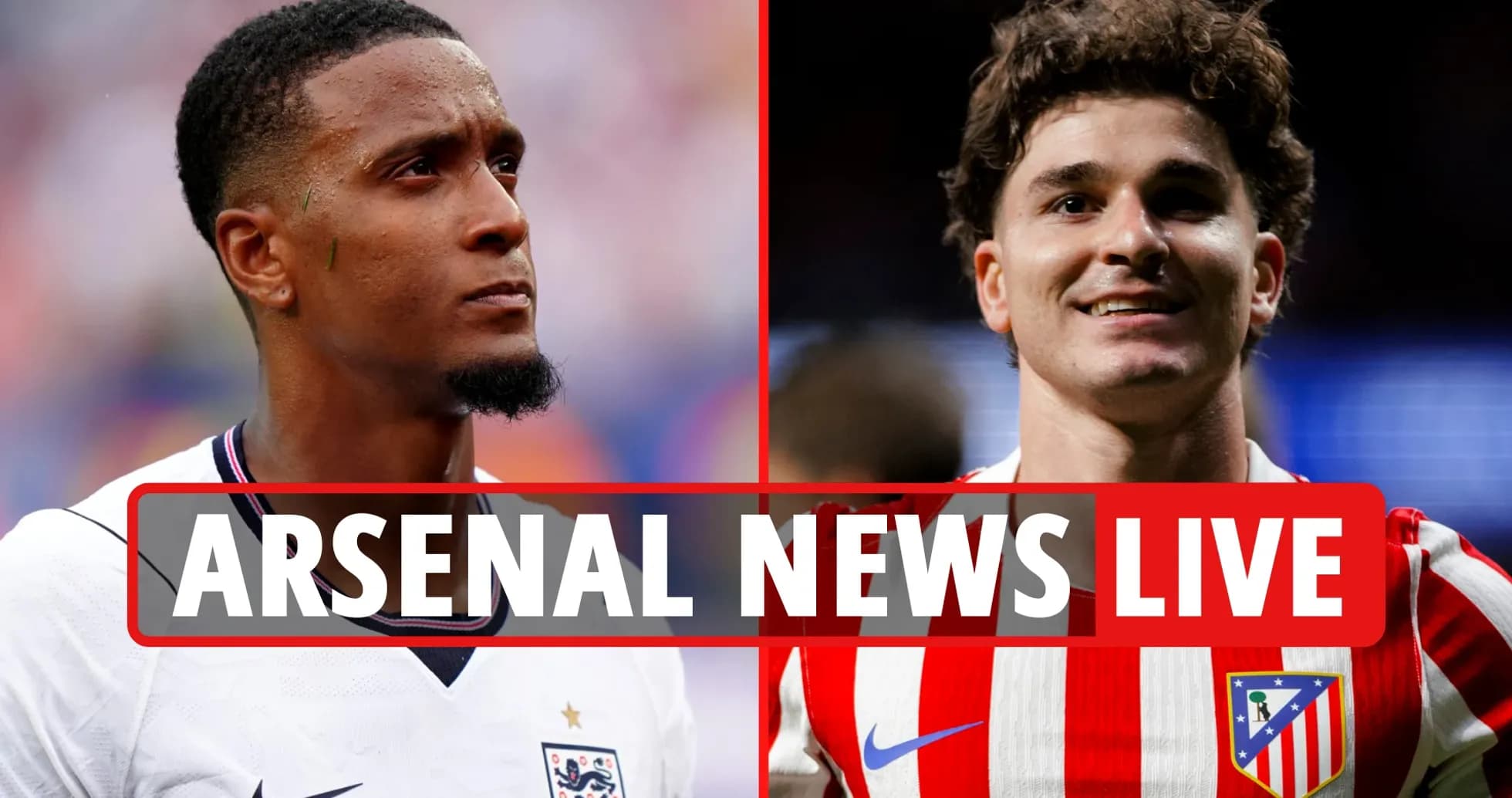 Jugadores de Arsenal y Atlético posando para noticia