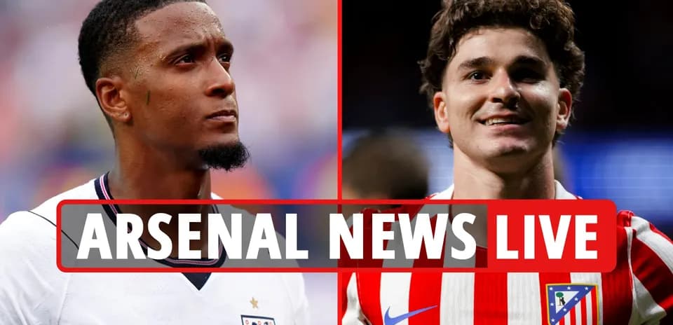 Jugadores de Arsenal y Atlético posando para noticia