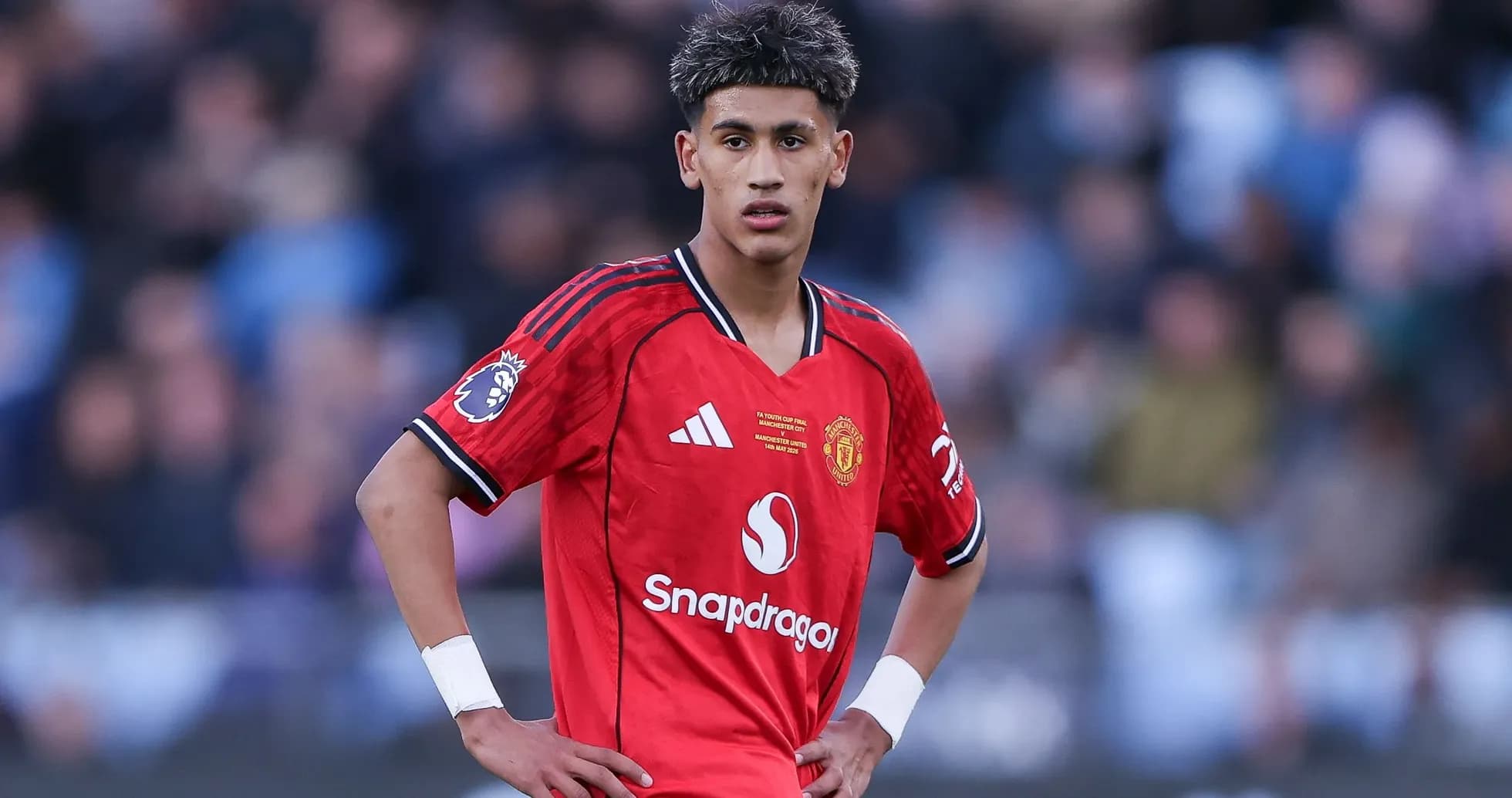 Jugador de Manchester United en acción durante el partido