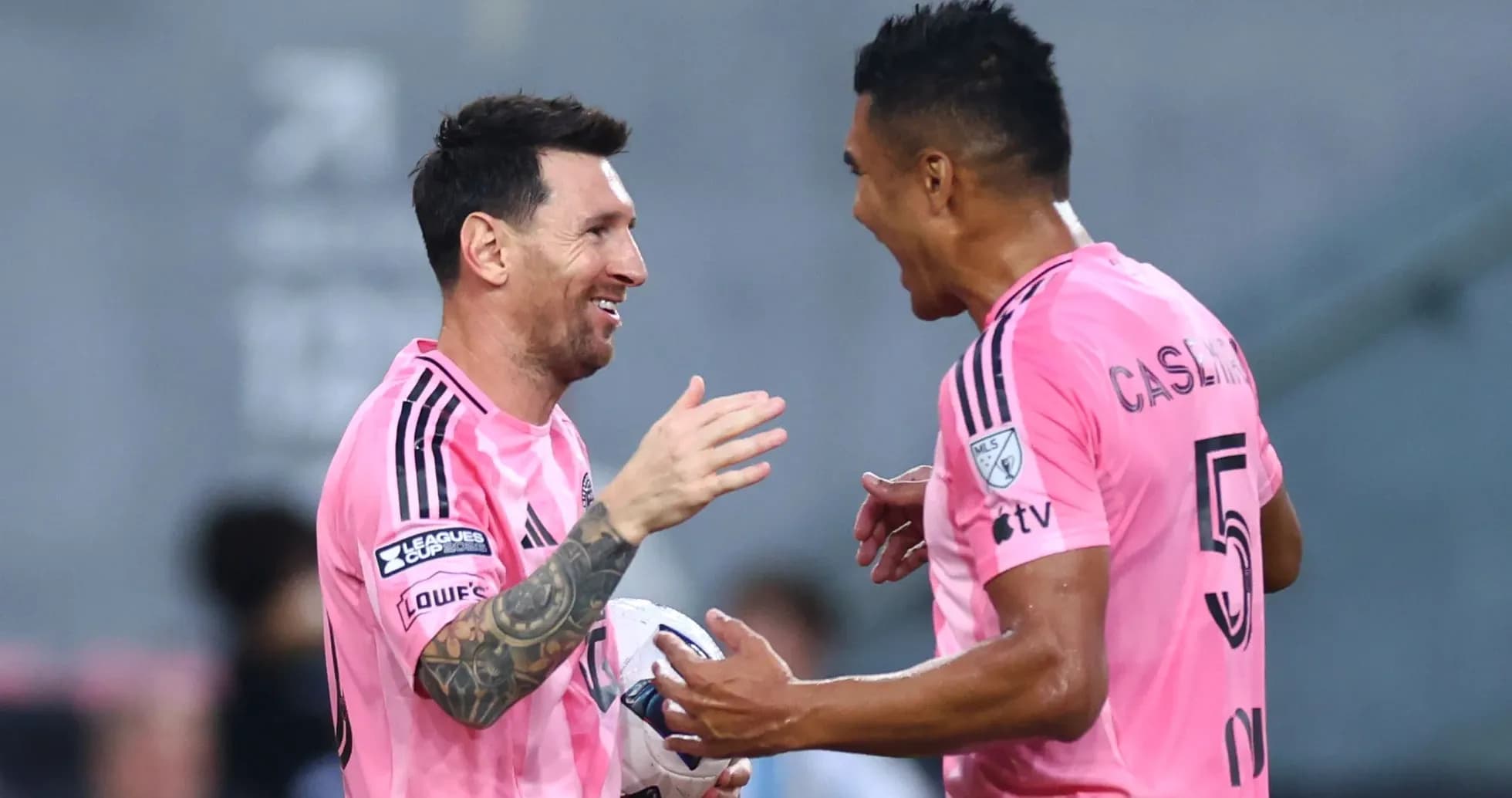 Jugadores de Inter Miami celebrando un gol