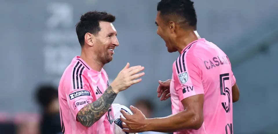 Jugadores de Inter Miami celebrando un gol