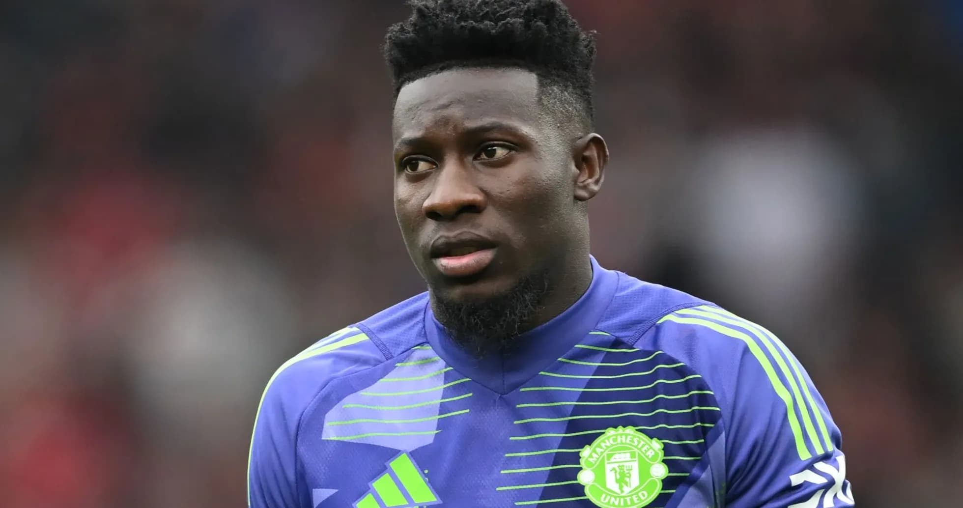 Portero de Manchester United en el campo