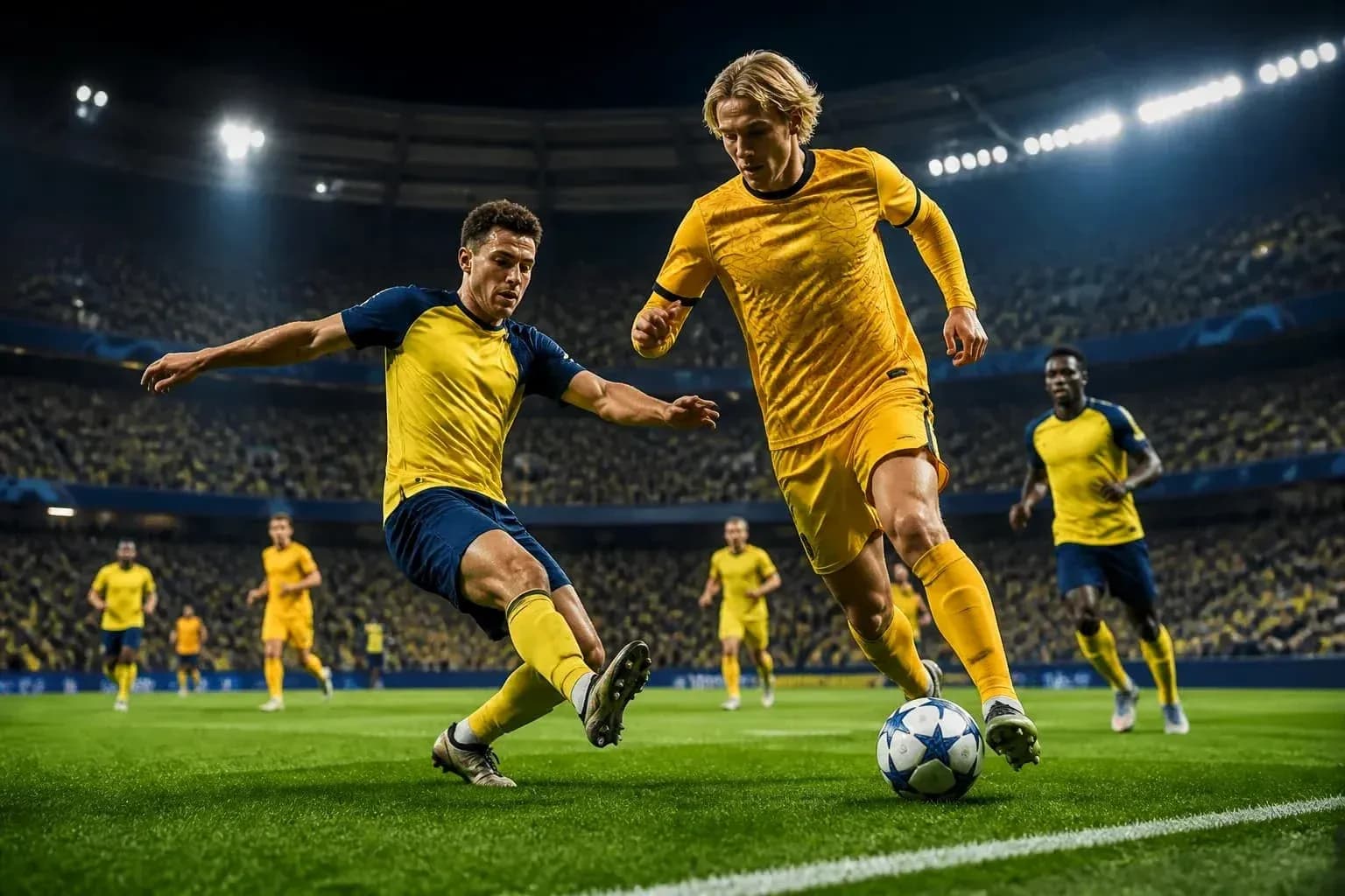 Jugador de Bodo/Glimt compitiendo en la Champions League