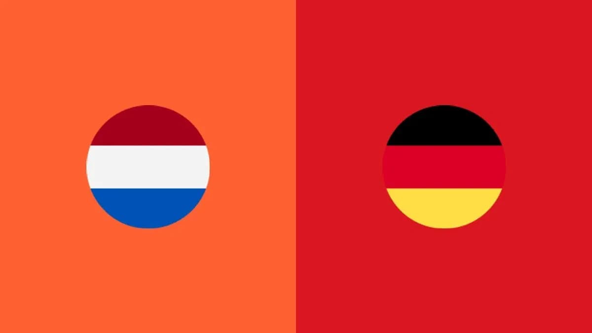 Banderas de los Países Bajos y Alemania