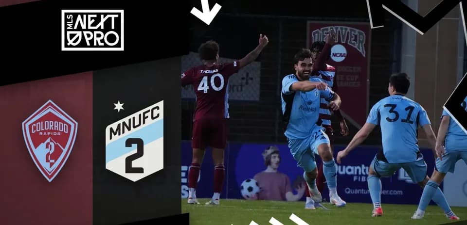 Jugadores celebrando un gol de Minnesota United II