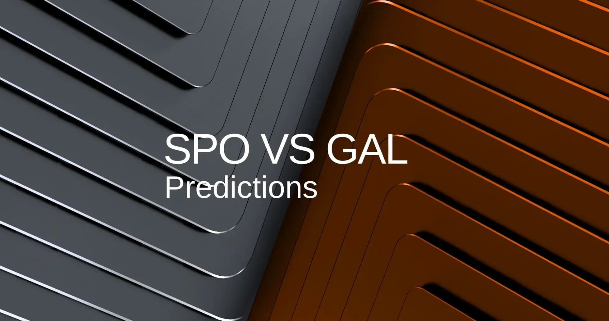 Fondo con texto sobre pronósticos de SPO vs GAL