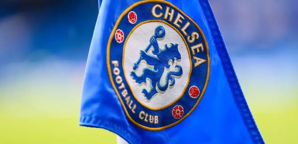Bandera con escudo del Chelsea Football Club