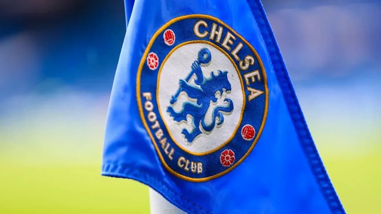 Bandera con escudo del Chelsea Football Club