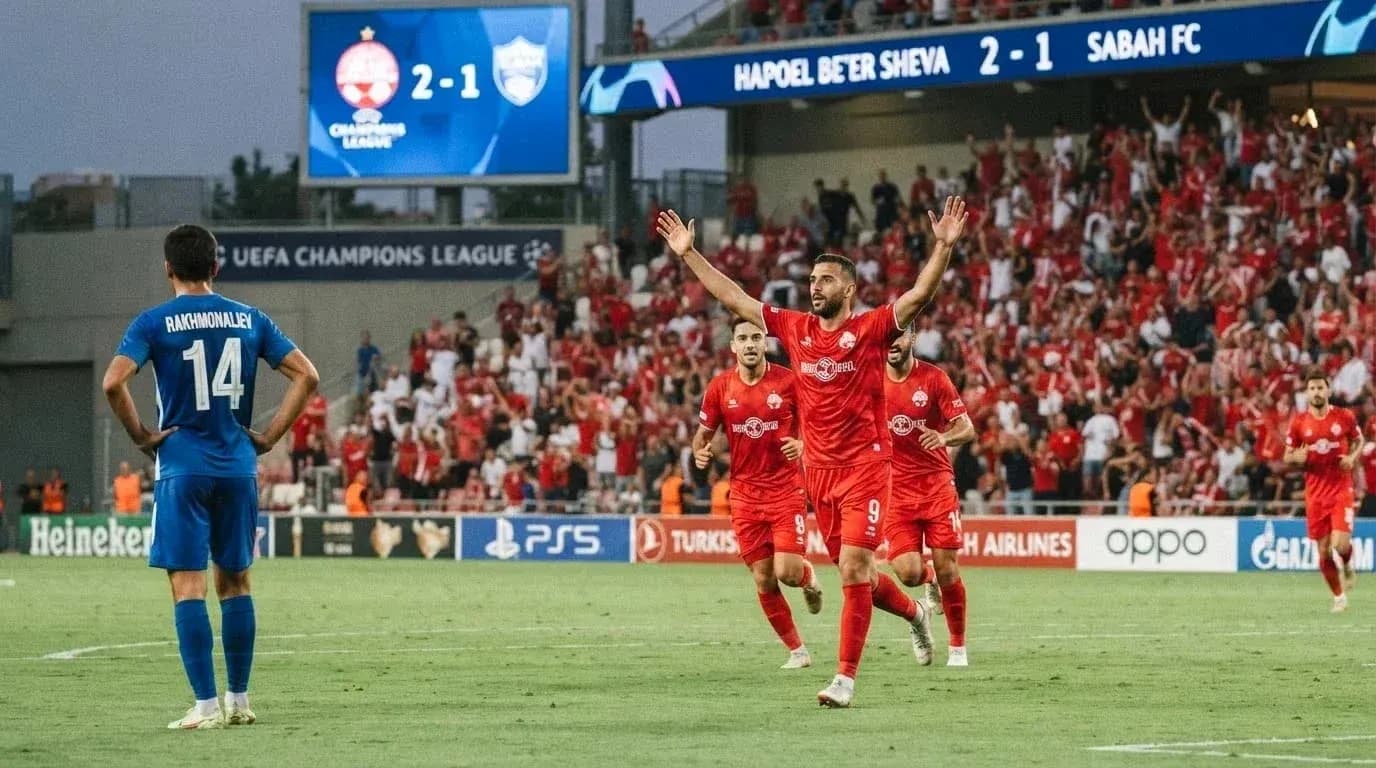 Celebración de jugadores de Hapoel Beer Sheva