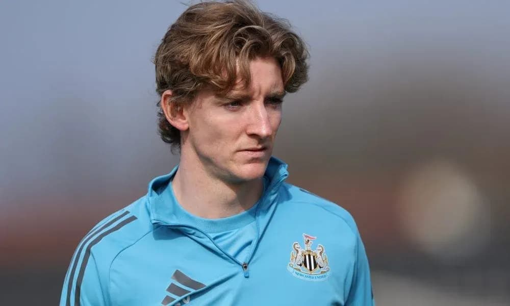 Jugador de Newcastle en sesión de entrenamiento
