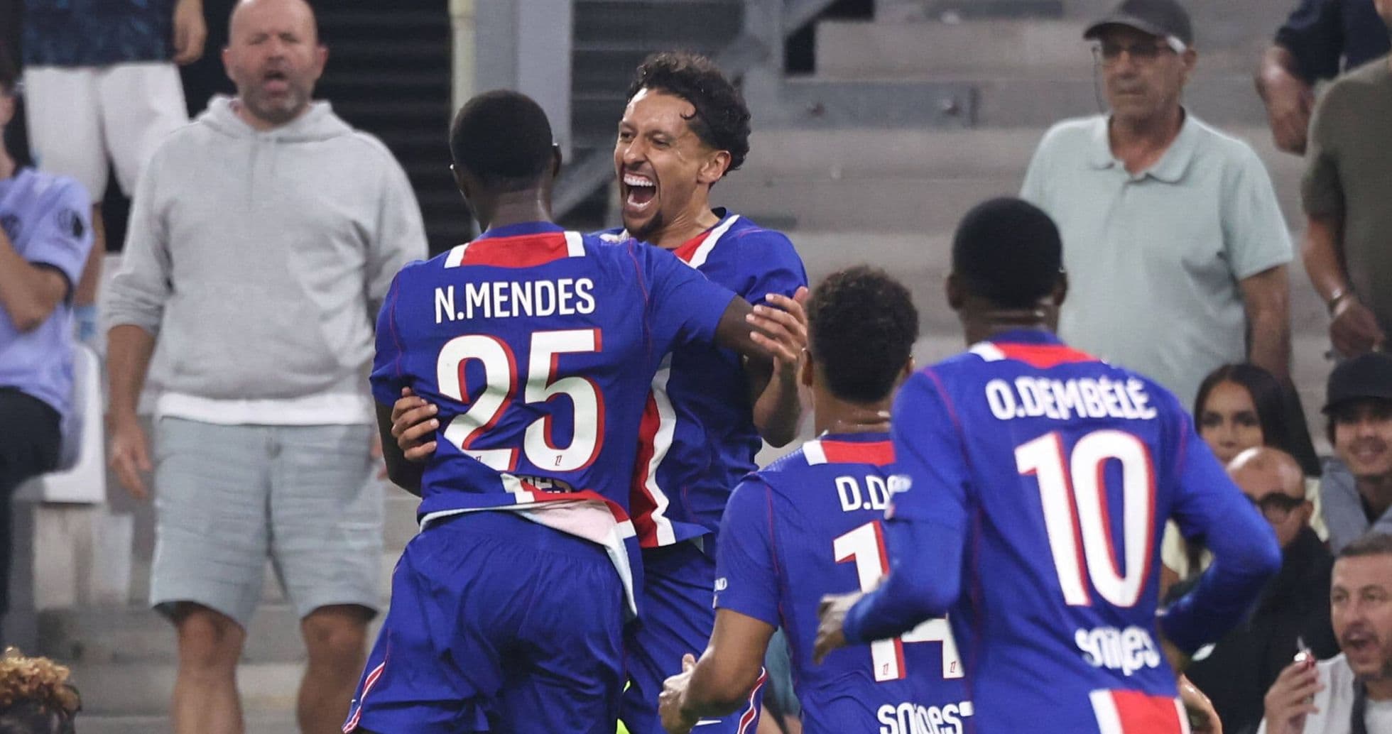 Marquinhos lidera la victoria de Paris Saint-Germain sobre un Marsella con diez jugadores en un tenso Le Classique
