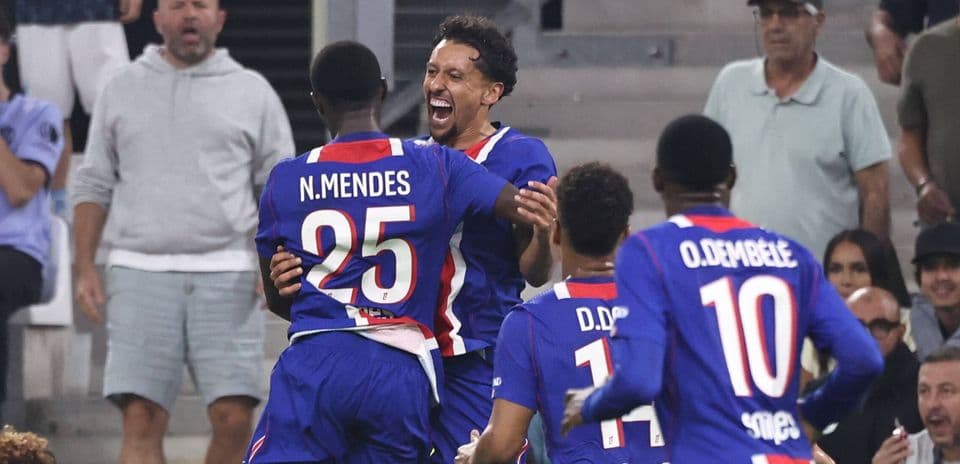 Marquinhos lidera la victoria de Paris Saint-Germain sobre un Marsella con diez jugadores en un tenso Le Classique