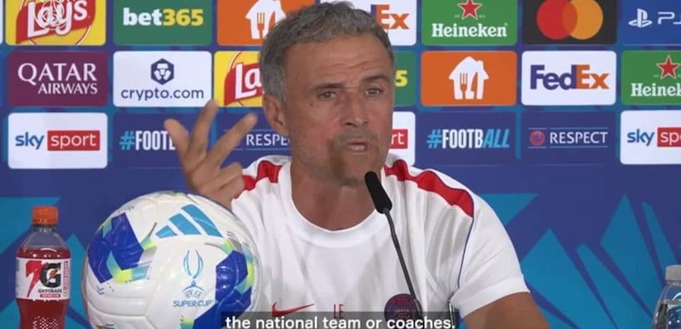 Luis Enrique se muestra orgulloso del fútbol español antes de la final de la Supercopa