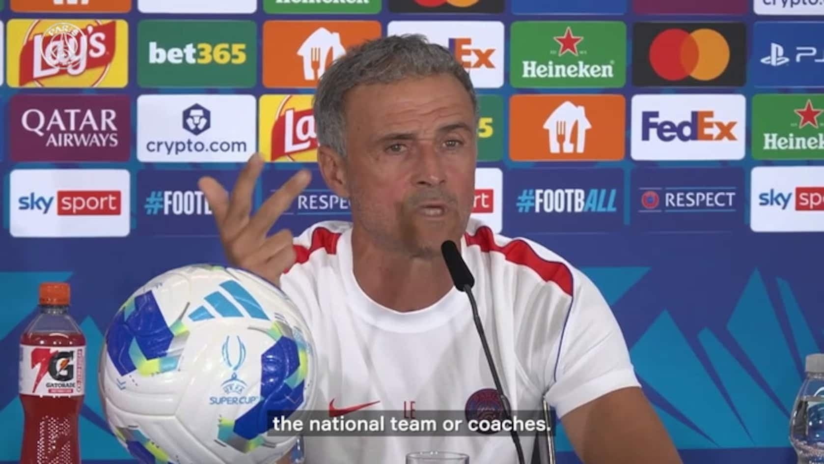 Luis Enrique se muestra orgulloso del fútbol español antes de la final de la Supercopa