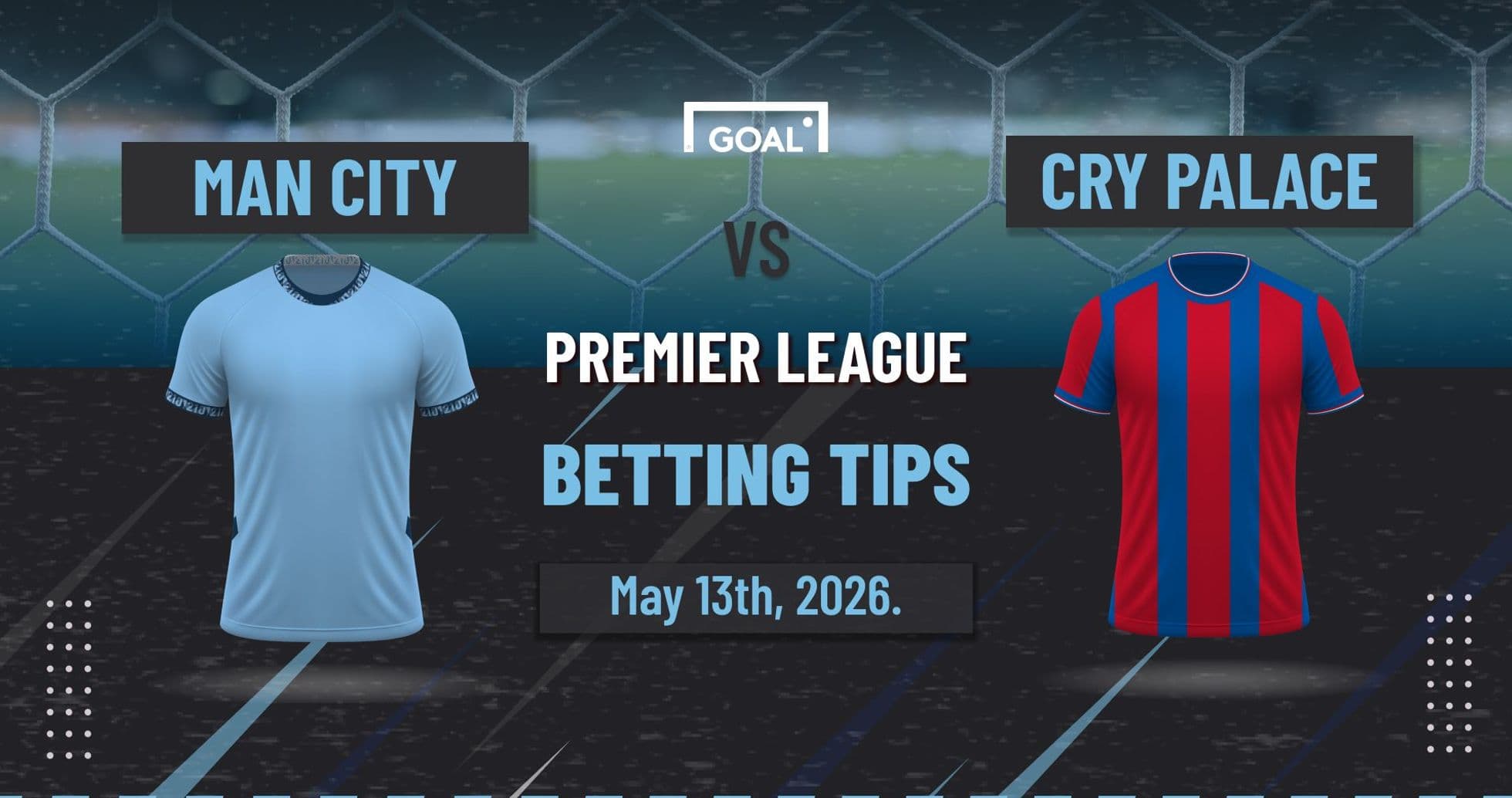 Camisetas de Man City y Crystal Palace para partido Camisetas de Man City y Crystal Palace para partido