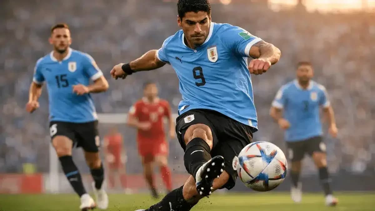 Luis Suárez disparando en el partido Luis Suárez disparando en el partido