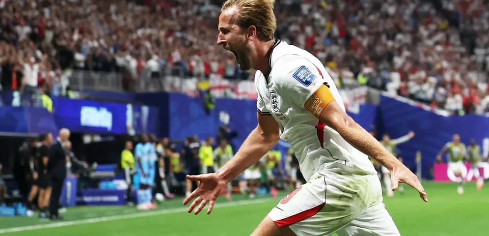 Harry Kane celebrando un gol para Inglaterra Harry Kane celebrando un gol para Inglaterra