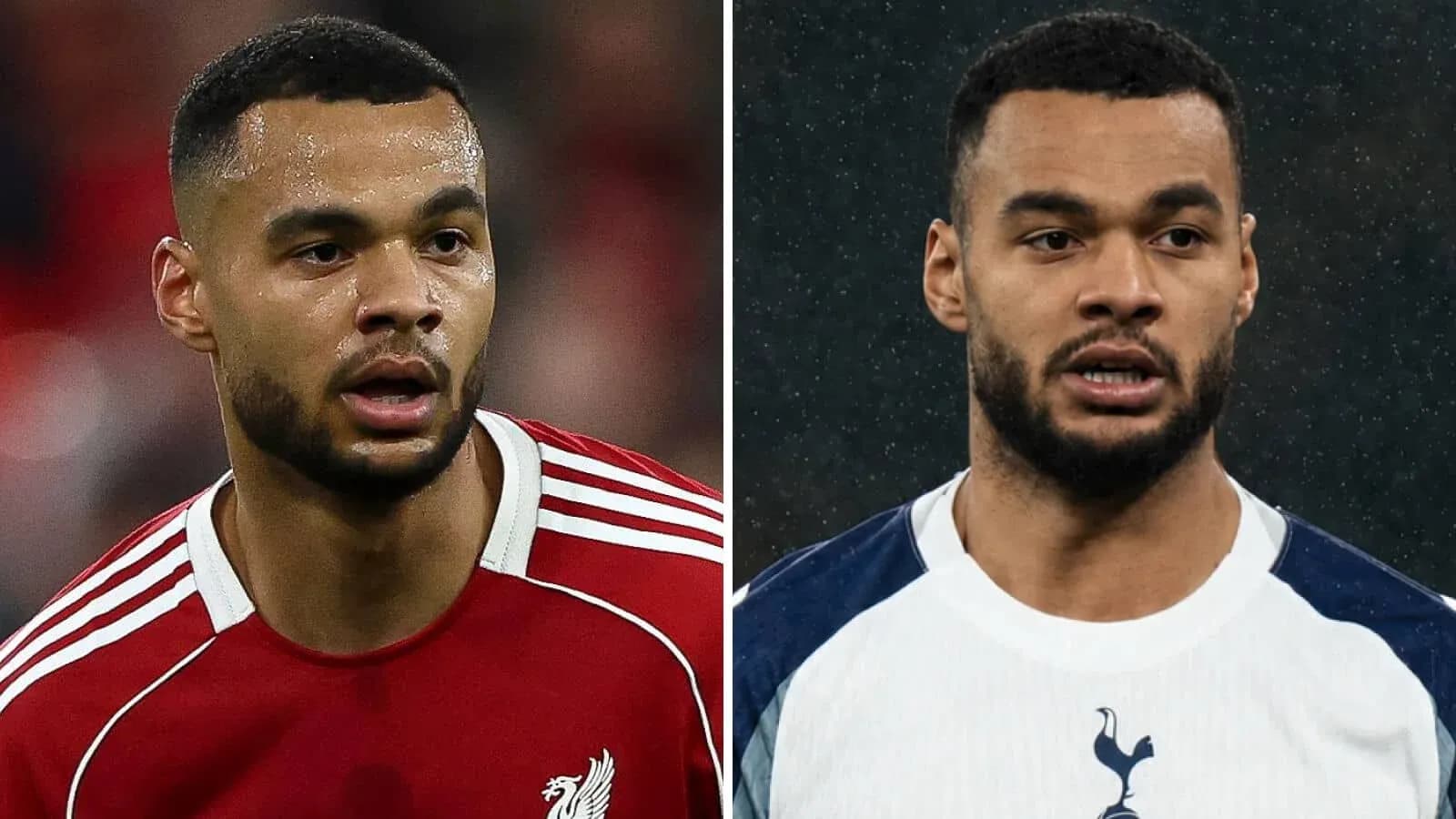 Jugador en uniforme de Liverpool y Tottenham Jugador en uniforme de Liverpool y Tottenham