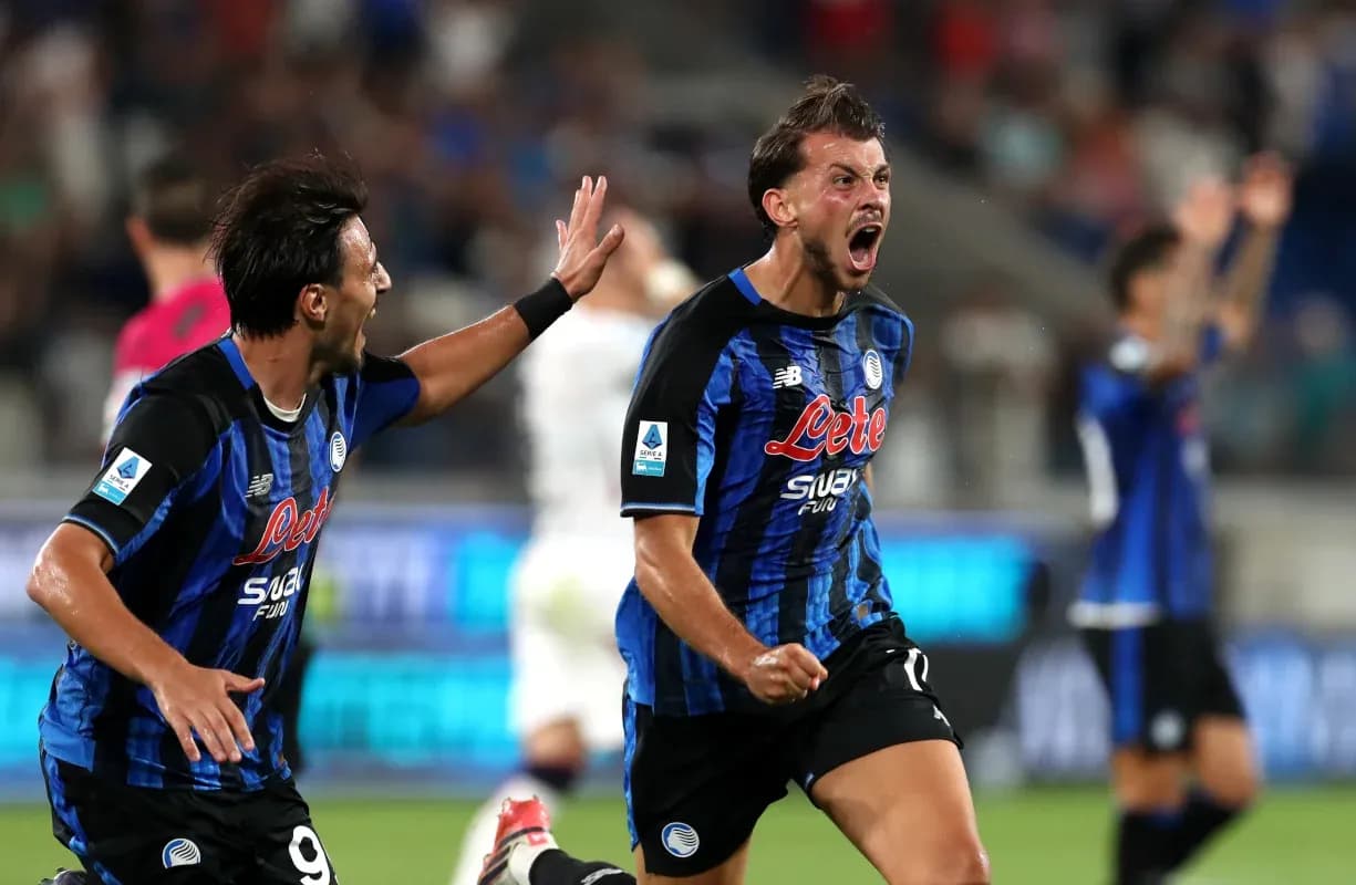 Jugadores de Atalanta celebrando un gol Jugadores de Atalanta celebrando un gol