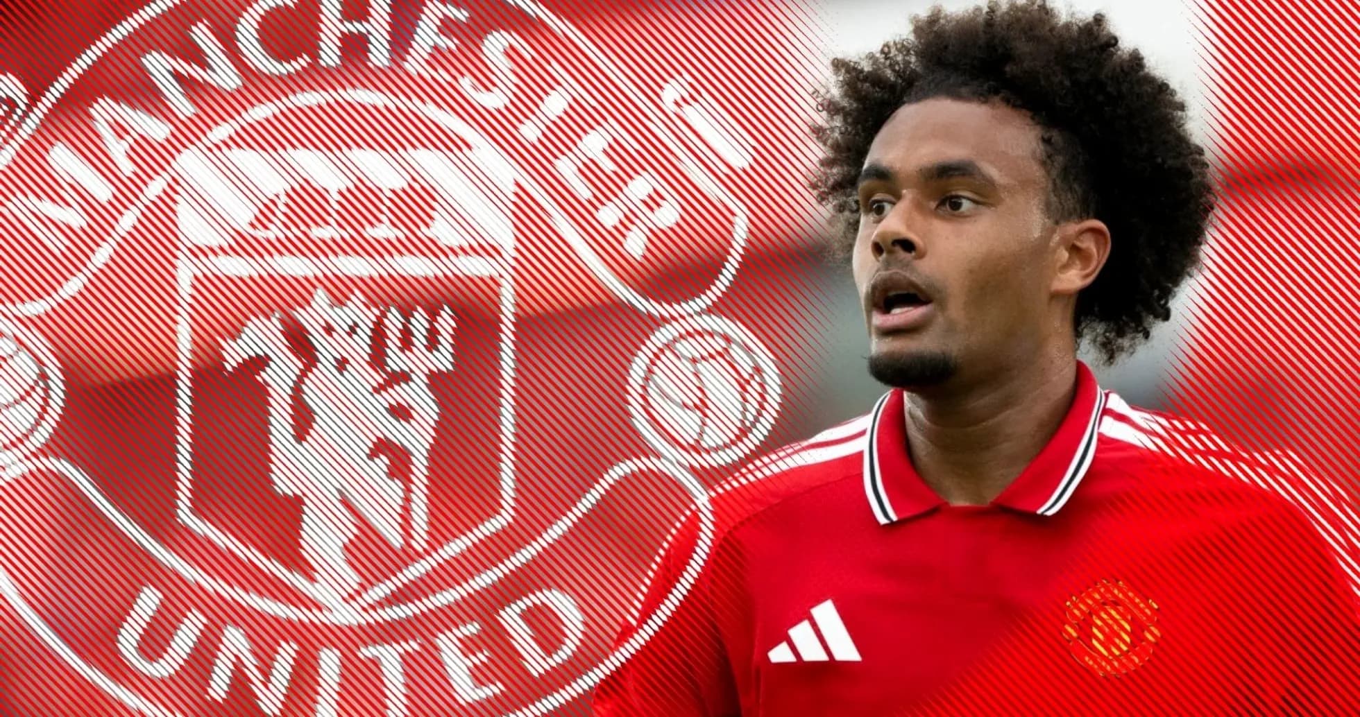 Jugador de Manchester United en uniforme rojo Jugador de Manchester United en uniforme rojo