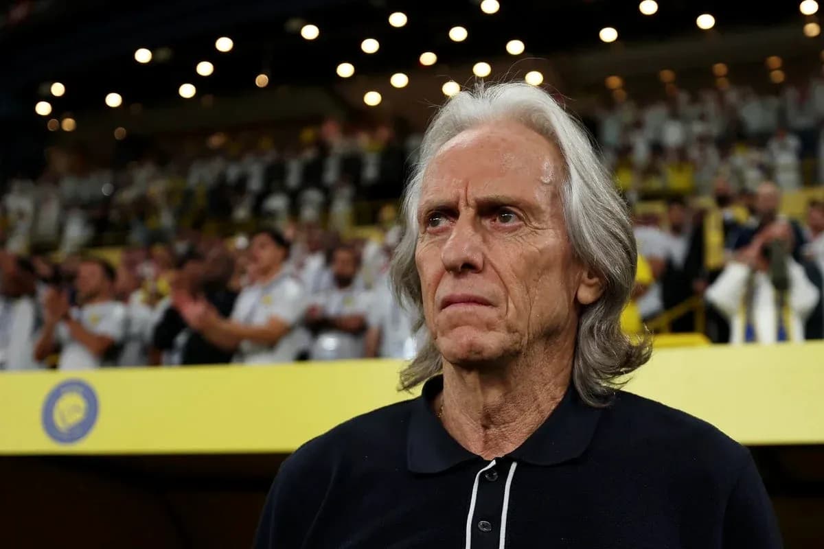 Entrenador observando el partido desde la línea de banda Entrenador observando el partido desde la línea de banda