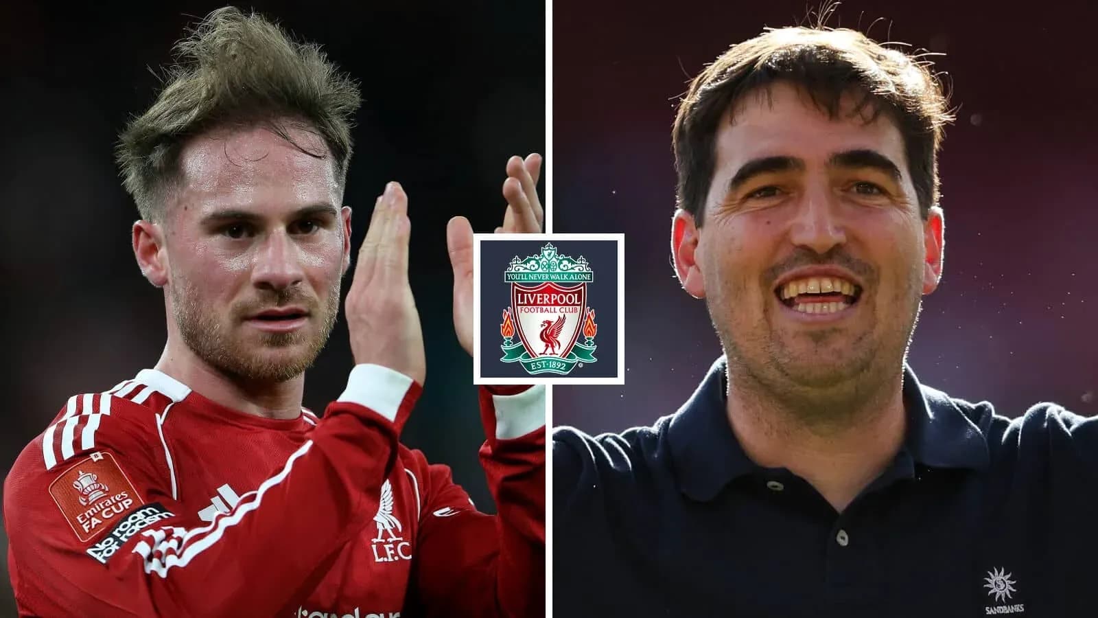 Dos jugadores de Liverpool, uno aplaudiendo Dos jugadores de Liverpool, uno aplaudiendo