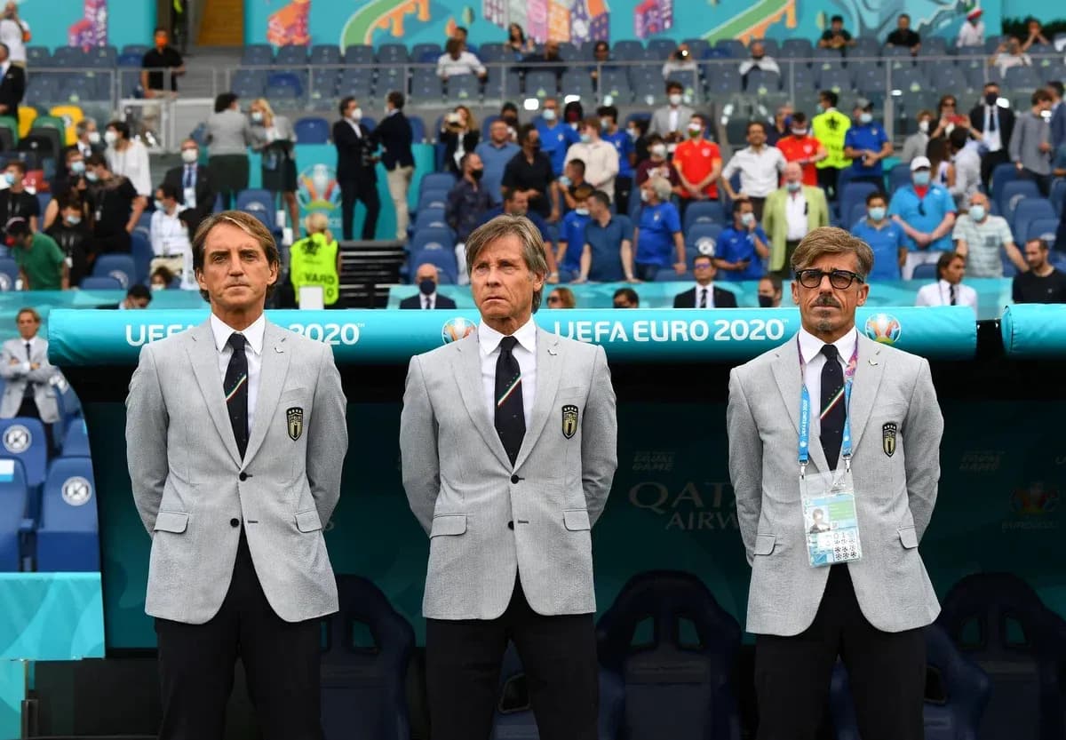Entrenadores de Italia en UEFA Euro 2020 antes del partido Entrenadores de Italia en UEFA Euro 2020 antes del partido