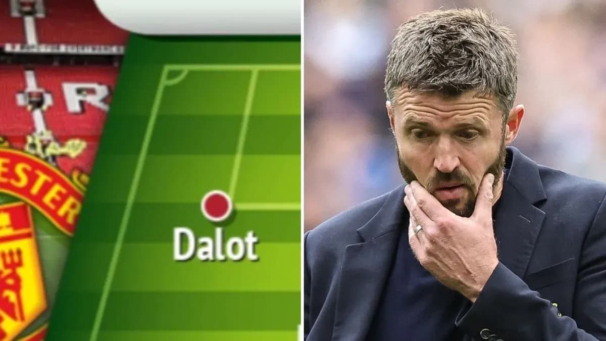 Mapa táctico con el nombre 'Dalot' y entrenador pensativo Mapa táctico con el nombre 'Dalot' y entrenador pensativo