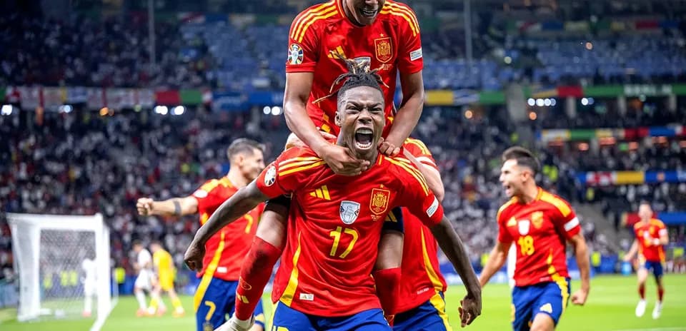 Jugadores de España celebrando un gol Jugadores de España celebrando un gol