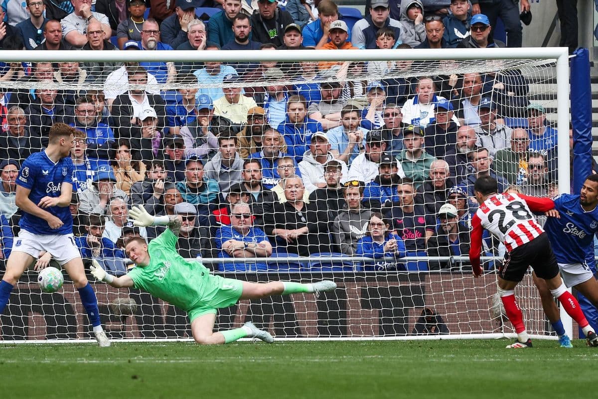 Gol de Sunderland contra Everton en el partido Gol de Sunderland contra Everton en el partido