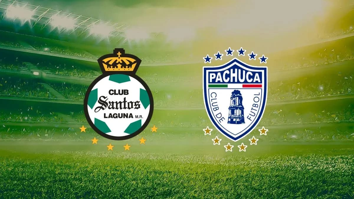 Logos de Santos Laguna y Pachuca en el estadio Logos de Santos Laguna y Pachuca en el estadio