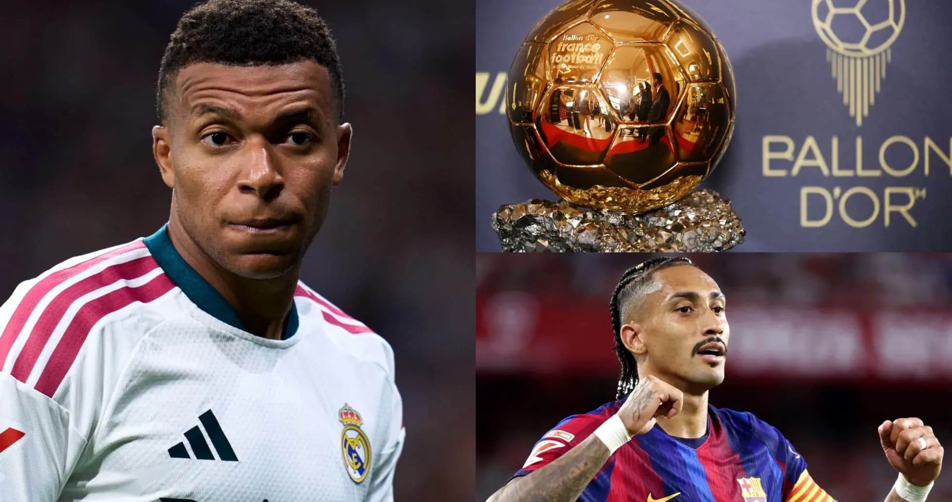 Kylian Mbappé and player celebrating with Ballon d'Or Kylian Mbappé and player celebrating with Ballon d'Or