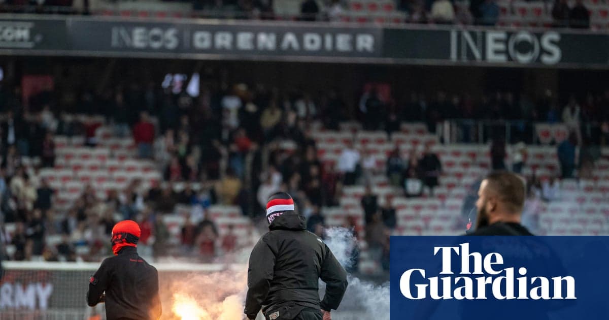 Aflare being lit by fans during a match Aflare being lit by fans during a match