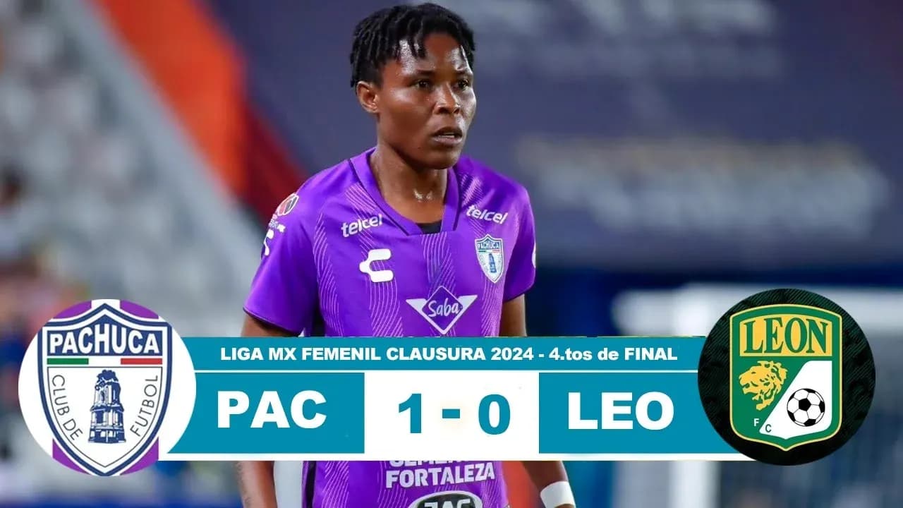 Jugadora de Pachuca en partido contra León Jugadora de Pachuca en partido contra León