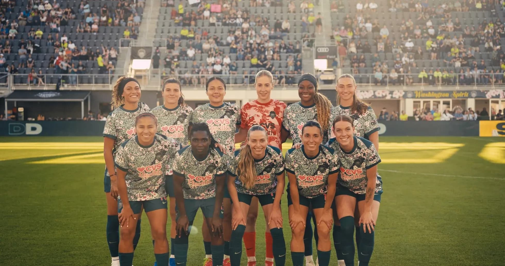 Equipo de Washington Spirit antes del partido Equipo de Washington Spirit antes del partido