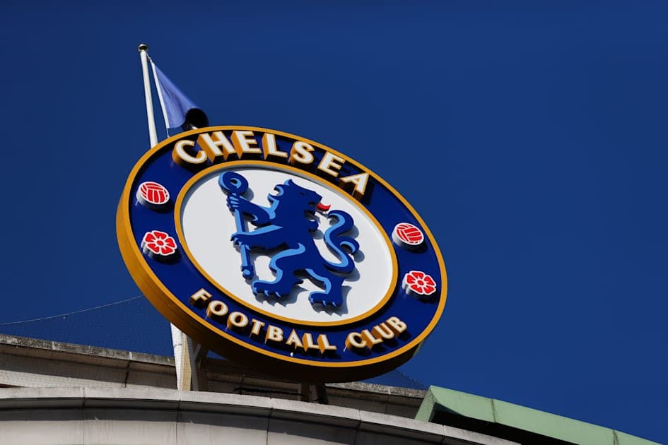 Logotipo del Chelsea Football Club en el cielo Logotipo del Chelsea Football Club en el cielo