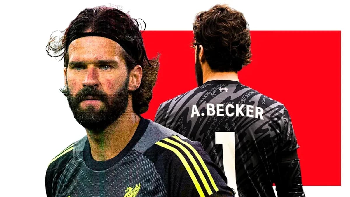 Portero de Liverpool con camiseta de juego y nombre Portero de Liverpool con camiseta de juego y nombre
