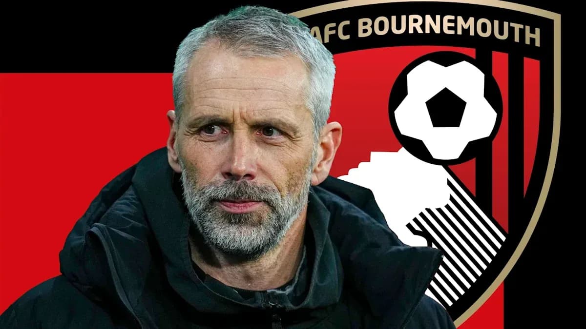 Entrenador de AFC Bournemouth con fondo de club Entrenador de AFC Bournemouth con fondo de club