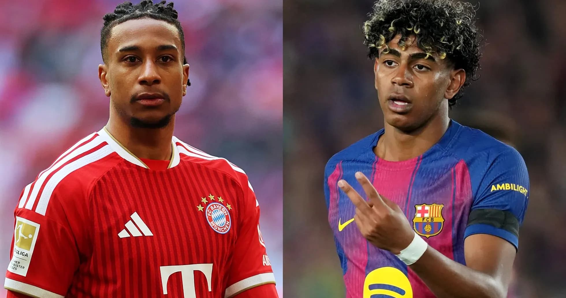 Jugadores de Bayern Múnich y Barcelona en acción Jugadores de Bayern Múnich y Barcelona en acción