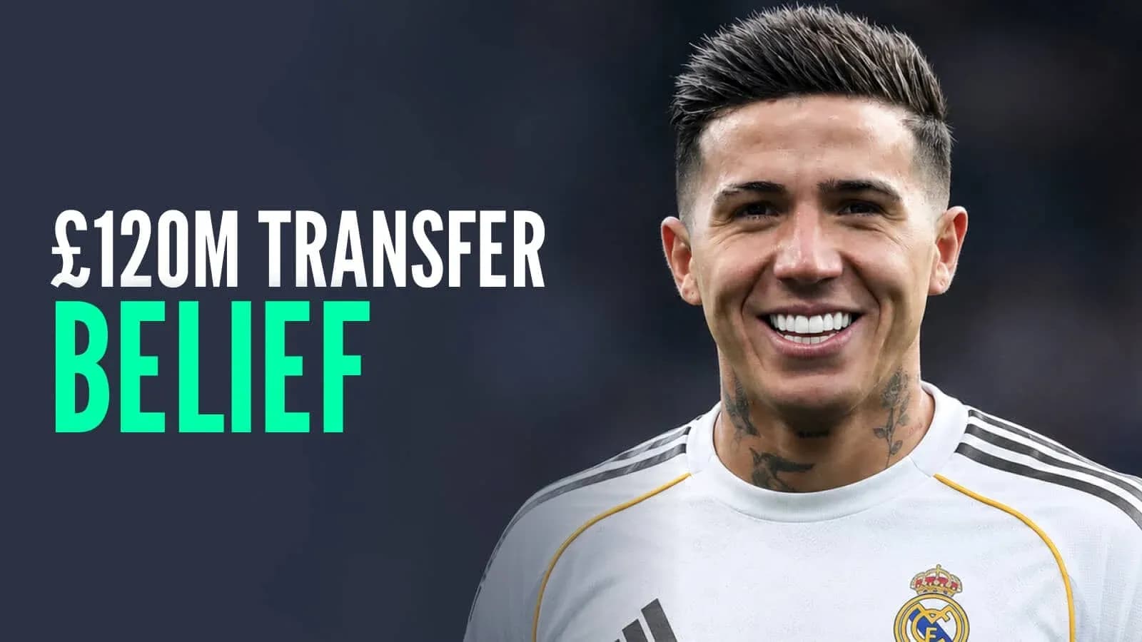 Jugador sonriente con camiseta del Real Madrid Jugador sonriente con camiseta del Real Madrid