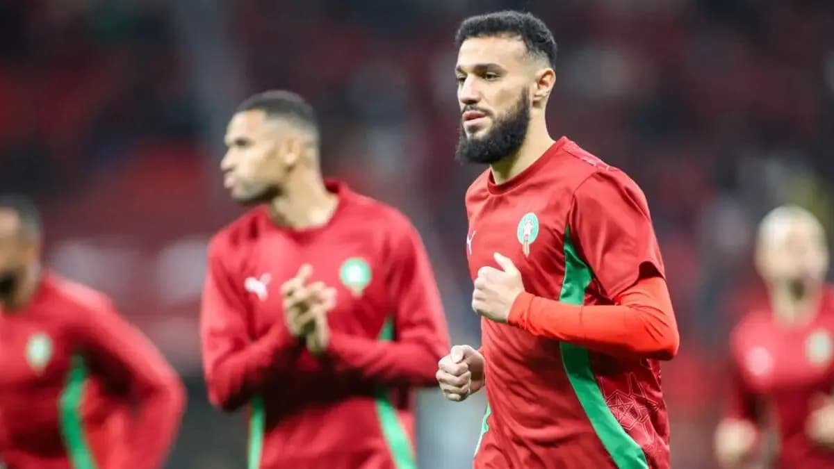 Jugadores de Marruecos en calentamiento antes del partido Jugadores de Marruecos en calentamiento antes del partido