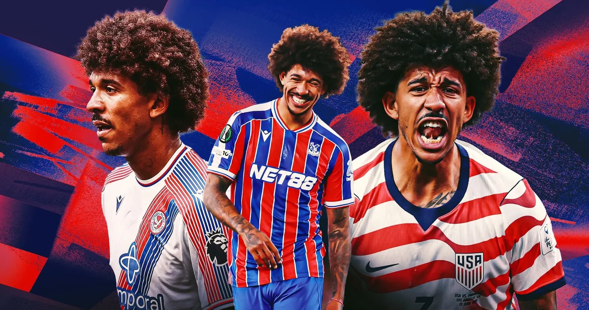 Jugador de fútbol en varias poses y camisetas Jugador de fútbol en varias poses y camisetas