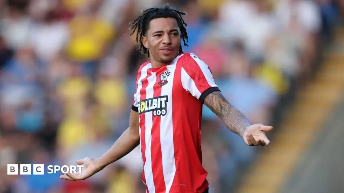 Jugador de Southampton gesticulando durante el partido Jugador de Southampton gesticulando durante el partido